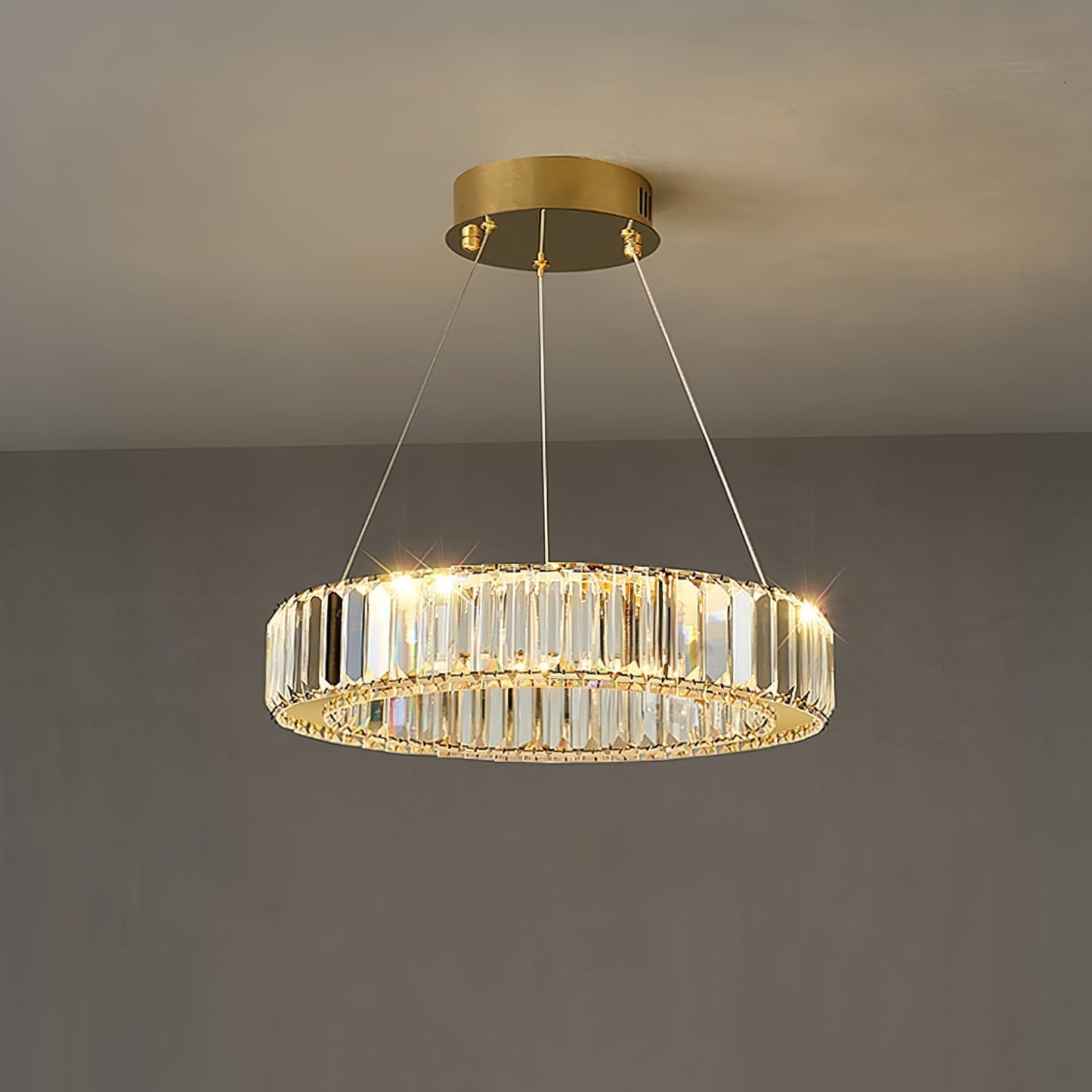 Bertolda Chandeliers Dia 15.7″ / Dia 40cm / Gold / Three-Color Changing Light Chandelier