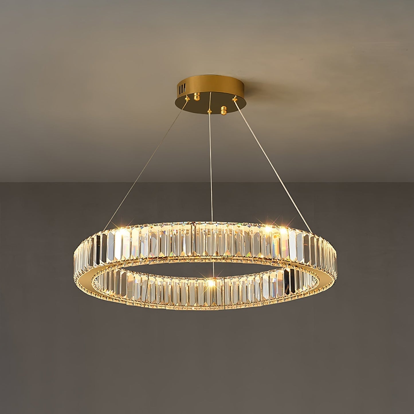Bertolda Chandeliers Dia 31.5″ / Dia 80cm / Gold / Three-Color Changing Light Chandelier