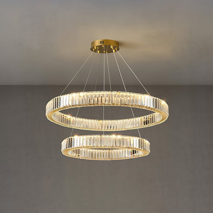 Bertolda Chandeliers 2 Tiers Dia 40 + 60cm / Gold / Three-Color Changing Light Chandelier