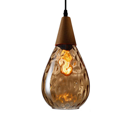 Besnier Glass Pendant Light Dia 6.3″ x H 8.3″ / Dia 16cm x H 21cm / Amber Pendant light