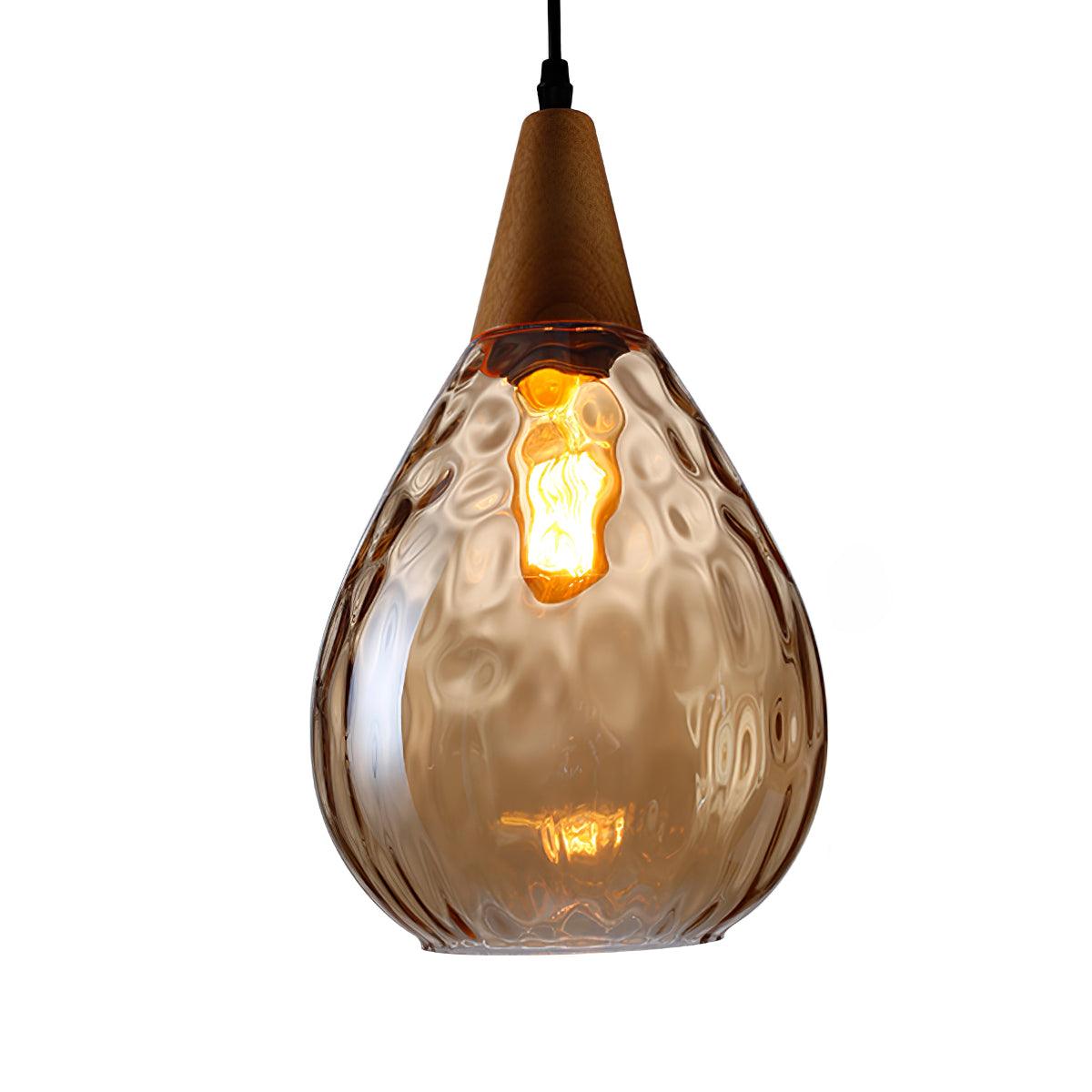Besnier Glass Pendant Light Dia 7.9″ x H 9.1″ / Dia 20cm x H 23cm / Amber Pendant light