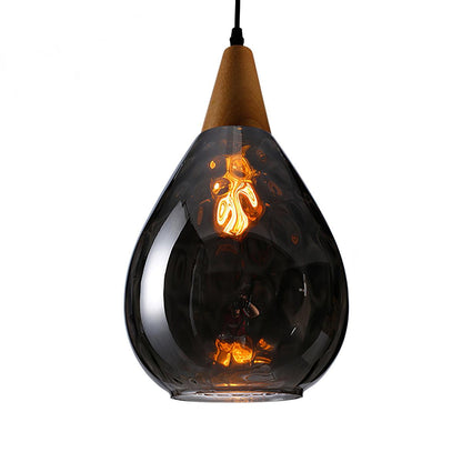 Besnier Glass Pendant Light Dia 7.9″ x H 9.1″ / Dia 20cm x H 23cm / Smokey gray Pendant light
