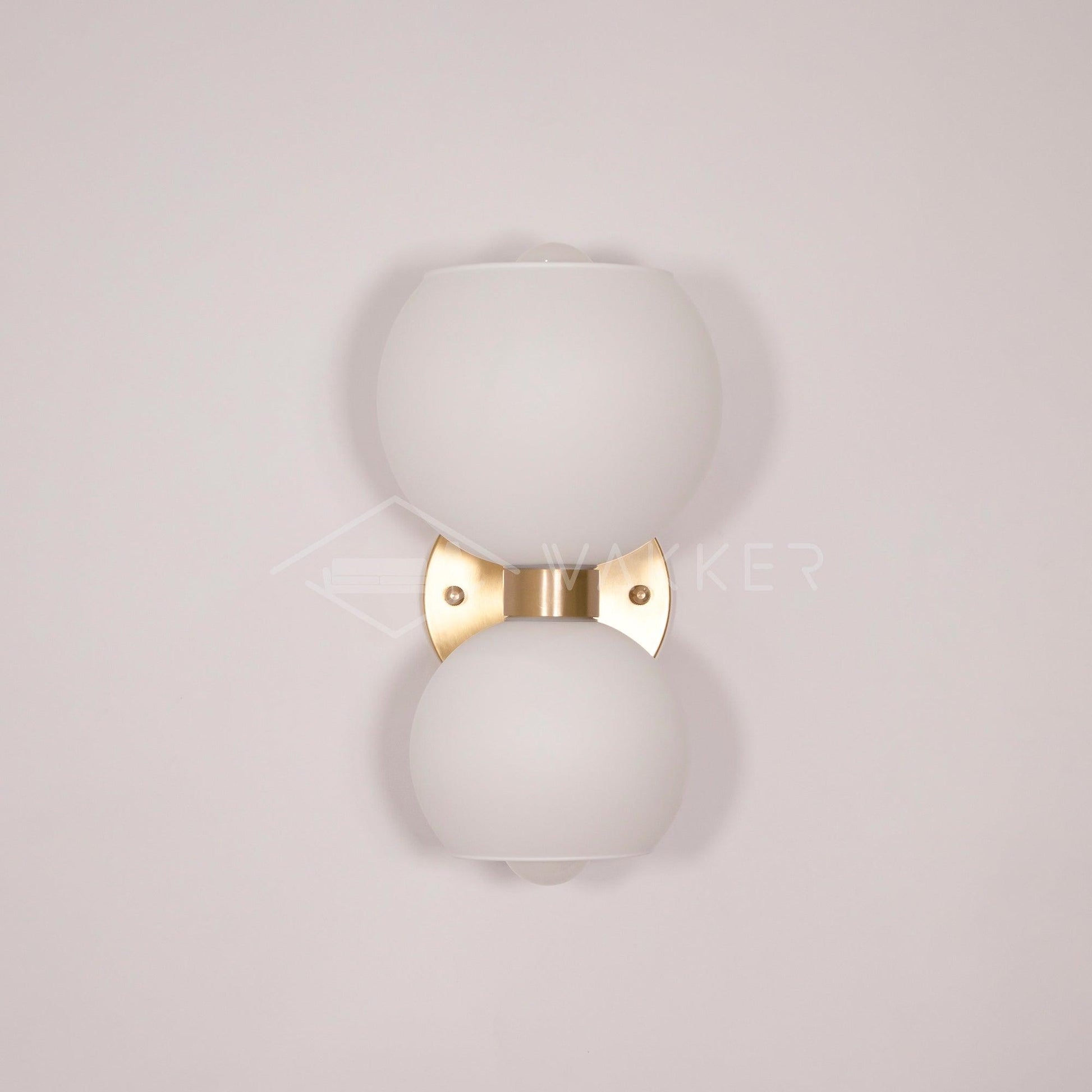 Betty Wall Lamp Dia 5.9″ x H 9.8″ / Dia 15cm x H 25cm / Brass / White Wall lamp