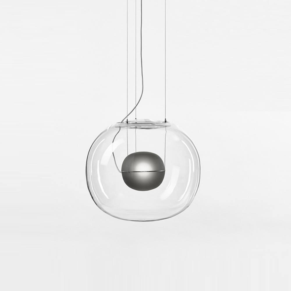 Levita Orb Pendant Light ? 11.8″ x H 10.2″ / Dia 30cm x H 26cm / Clear + Grey 1001 Pendant light