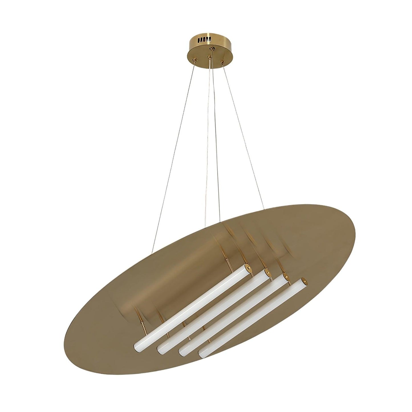 Big Disc Pendant Lamp Dia 31.5″ x H 59″ / Dia 80cm x H 150cm / Gold & White / Warm Light Pendant light