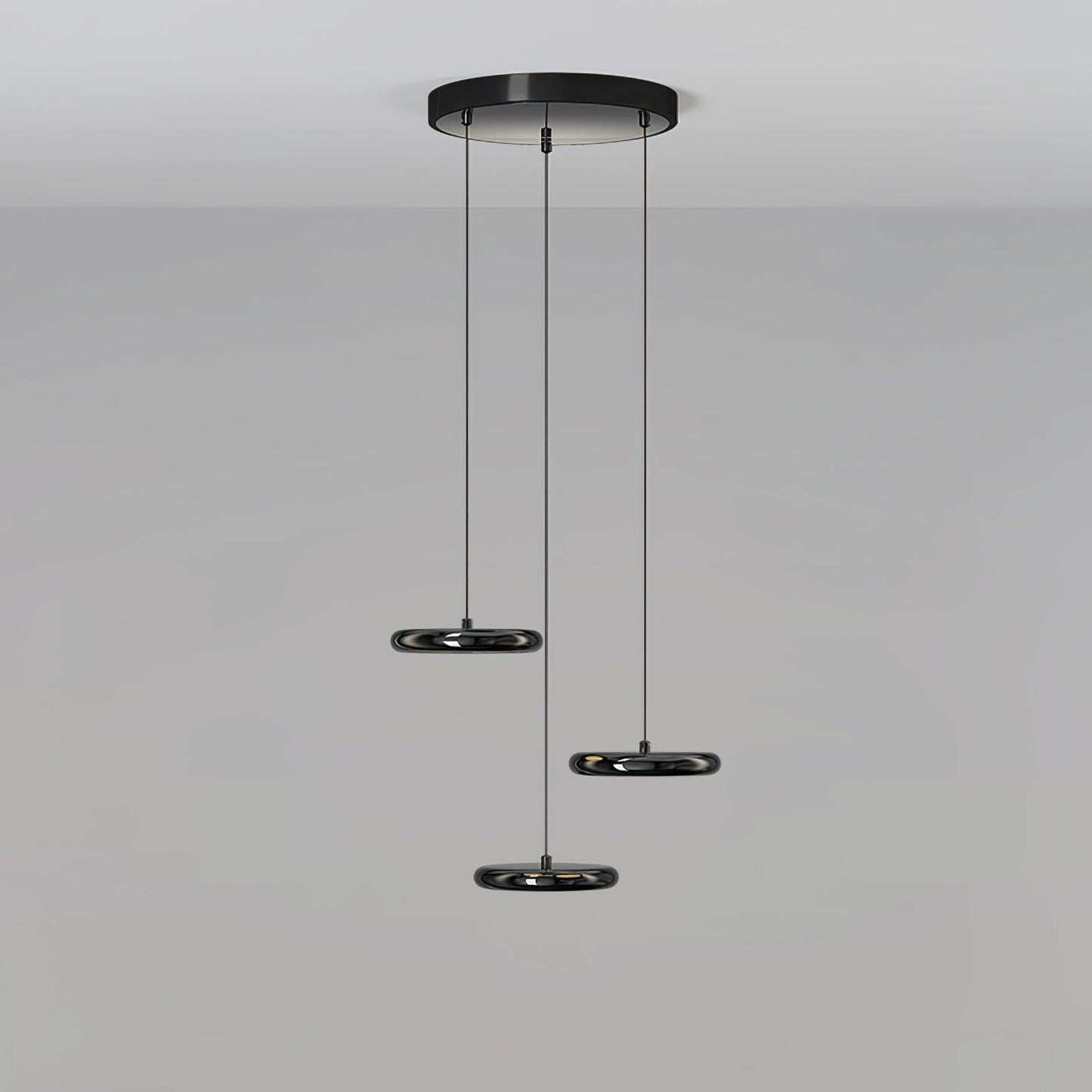 Bilancella Suspension Lamp ? 18.5″ x H 59″ / Dia 47cm x H 150cm / Black / Warm Light Pendant light