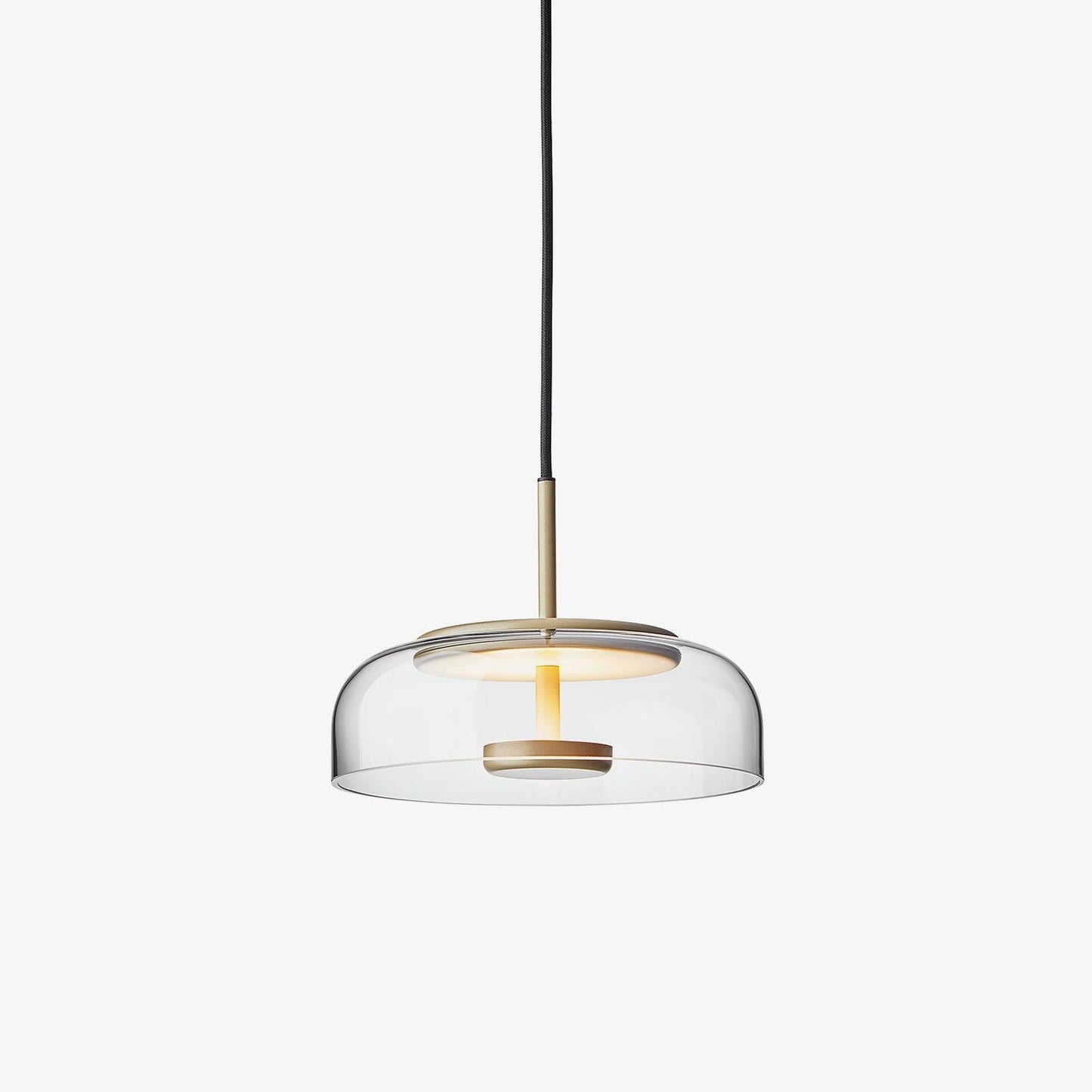 Solara Pendant Lamp Dia 9″ x H 7.9″ / Dia 23cm x H 20cm / Brass & Clear / Warm Light Pendant light