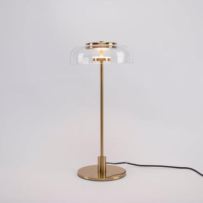 Solara Table Lamp ? 9″ x H 18.5″ / Dia 23cm x H 47cm / Brass & Clear glass / US Plug Table lamp