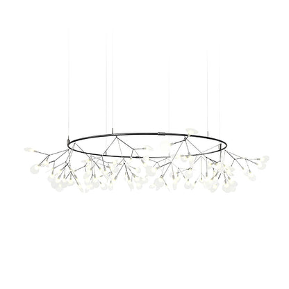 Black Firefly LED Chandelier 135heads Dia 105cm x H 35cm / ? 41.3″ x H 11.8″ / Warm Light / Wall switch Chandelier