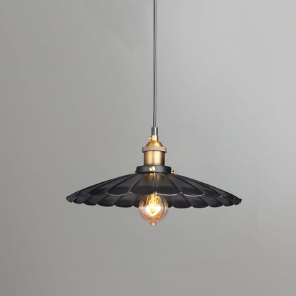 Black Skirt Pendant Light Dia 16.5″ x H 5.5″ / Dia 42cm x H 14cm / Gold & Black Pendant light