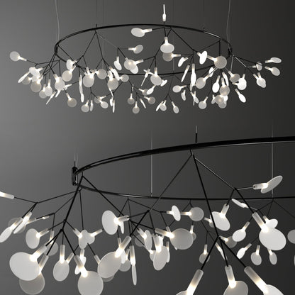 Black Big O Firefly LED Chandelier Chandelier