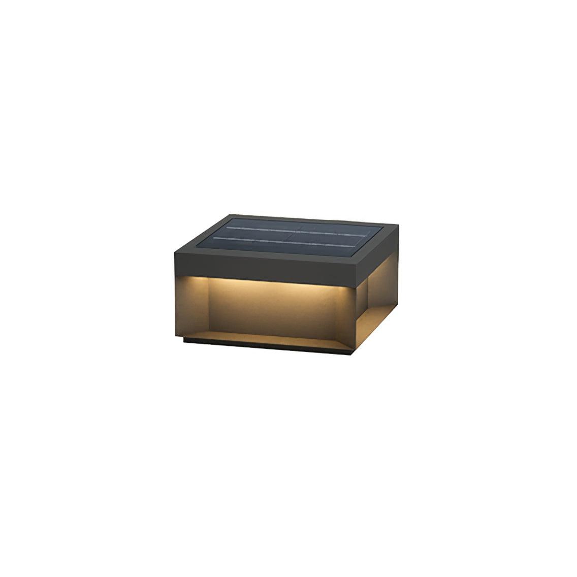 Black Box Outdoor Post Light L 7.9″ x W 7.9″ x H 3.9″ / L 20cm x W 20cm x H 10cm / Model B: Solar-Powered Version