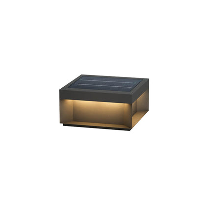Black Box Outdoor Post Light L 15.7″ x W 15.7″ x H 7.9″ / L 40cm x W 40cm x H 20cm / Model B: Solar-Powered Version