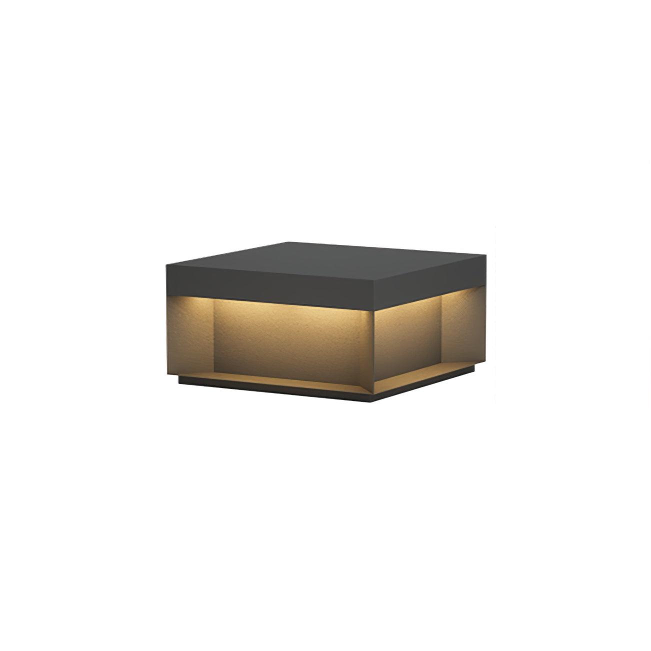 Black Box Outdoor Post Light L 19.7″ x W 19.7″ x H 13.8″ / L 50cm x W 50cm x H 35cm / Model A: Wired Version / Warm