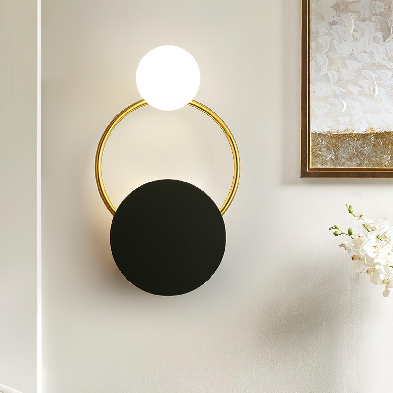 Black Circular Rings Wall Lamp Wall lamp