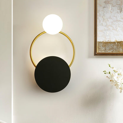 Black Circular Rings Wall Lamp Wall lamp