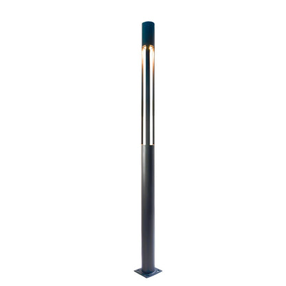 Pole Outdoor Post Garden Light ? 6.5″ x H 118.1″ / Dia 16.5cm x H 300cm Set of 4 / Black / Warm Light Floor lamp