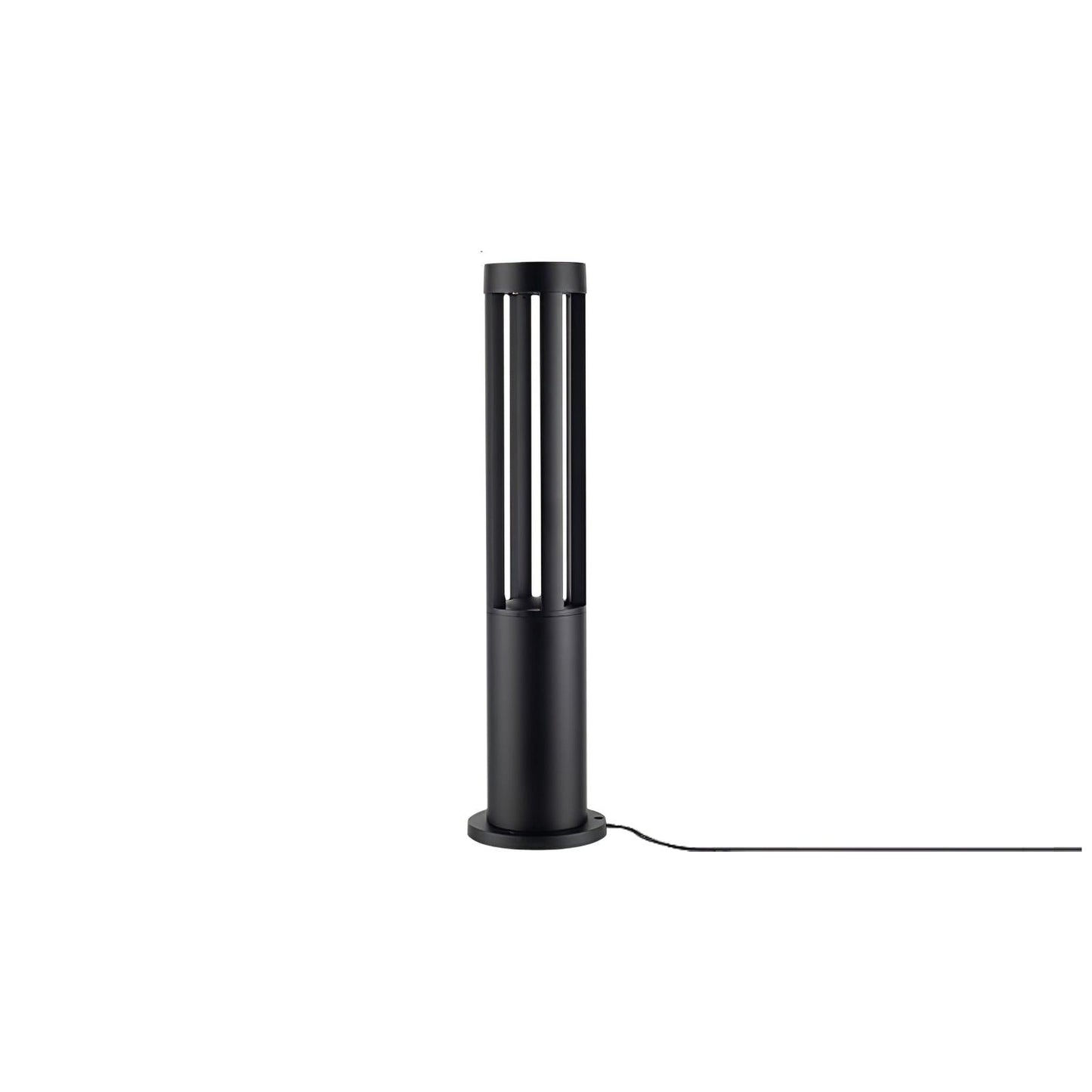 Black Cylindrical Garden Outdoor Light Dia 4.1″ x H 15.7″ / Dia 10.5cm x H 40cm / Black / Warm Light Floor lamp
