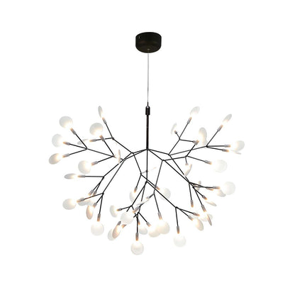 Black Firefly LED Chandelier 45 heads ? 28.3″ / Dia 72cm / Warm Light / Wall switch Chandelier