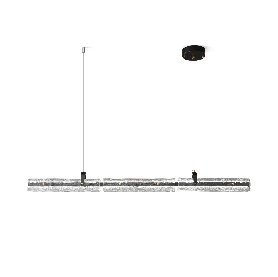 Black Ice Pendant Lamp L 47.2″ x W 3.9″ x H 3.1″ / L 120cm x W 10cm x H 8cm / Clear & Black / Warm light Pendant light