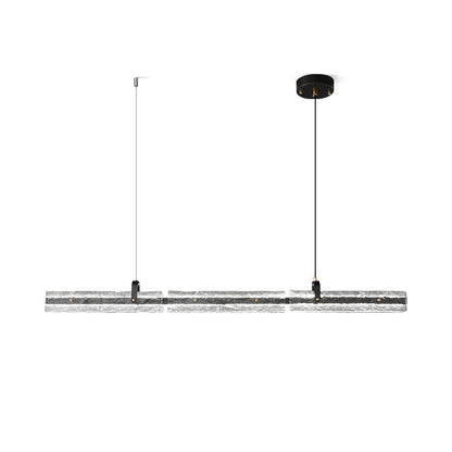 Black Ice Pendant Lamp L 47.2″ x W 3.9″ x H 3.1″ / L 120cm x W 10cm x H 8cm / Clear & Black / Warm light Pendant light