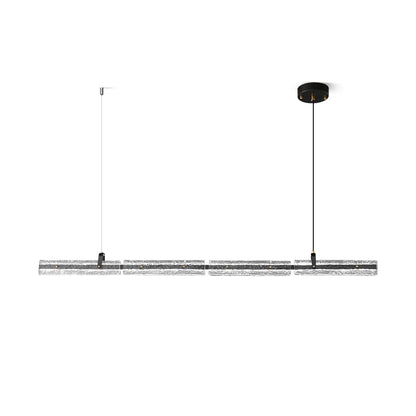 Black Ice Pendant Lamp L 63″ x W 3.9″ x H 3.1″ / L 160cm x W 10cm x H 8cm / Clear & Black / Warm light Pendant light
