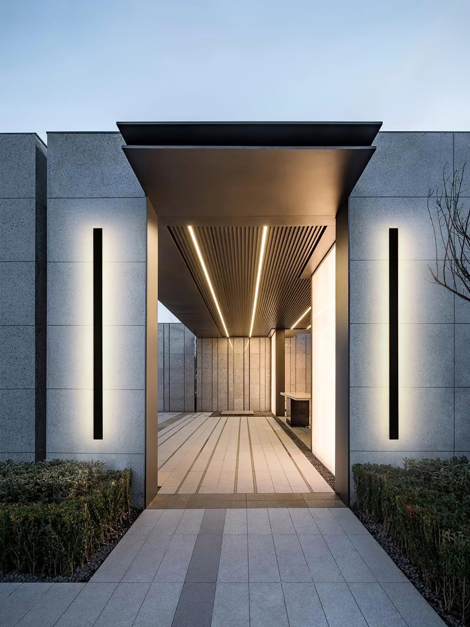 Long Strip Outdoor Sconce Solar Power Wall lamp