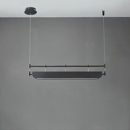 Black Roof LED Chandelier L 31.5’’ x H 59’’ / L 80cm x H 150cm / Black / Three-Color Changing Light Chandelier