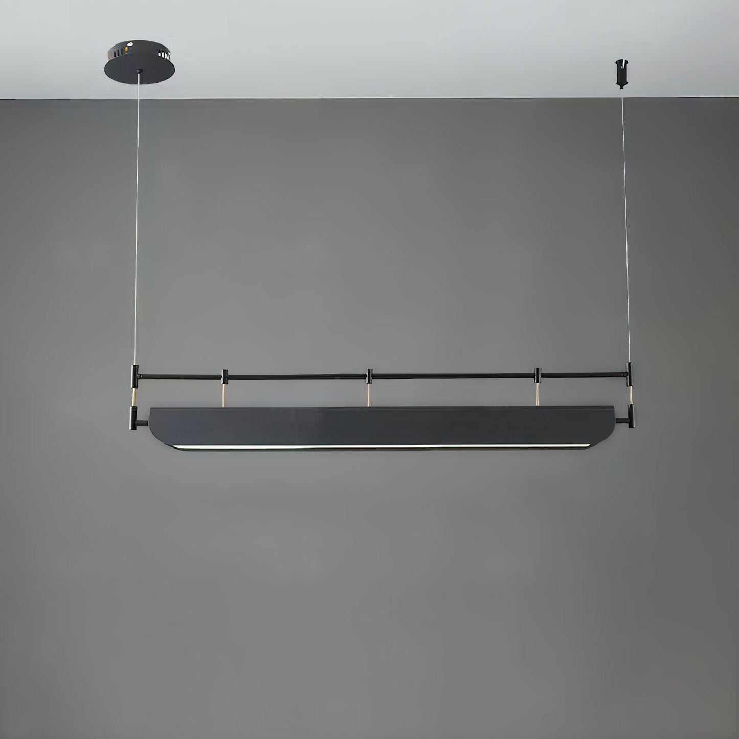 Black Roof LED Chandelier L 47.2’’ x H 59’’ / L 120cm x H 150cm / Black / Three-Color Changing Light Chandelier