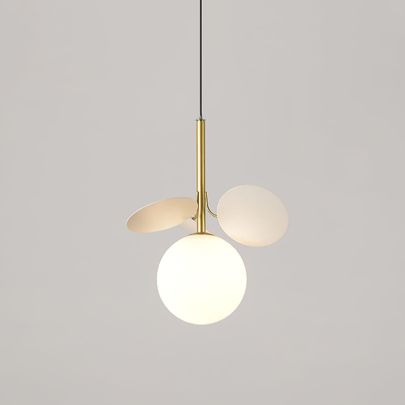 Blanca Pendant Light Dia 7.9″ x H 8.7″ / Dia 20cm x H 22cm / Gold + White Pendant light