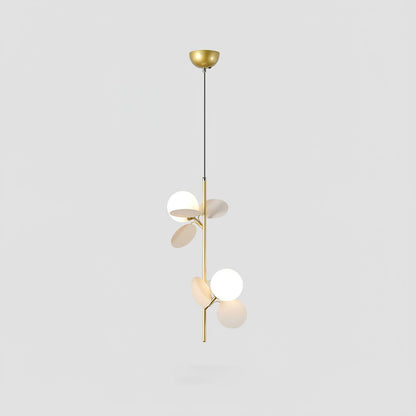 Blanca Pendant Light Dia 7.9″ x H 20.5″ / Dia 20cm x H 52cm / Gold + White Pendant light