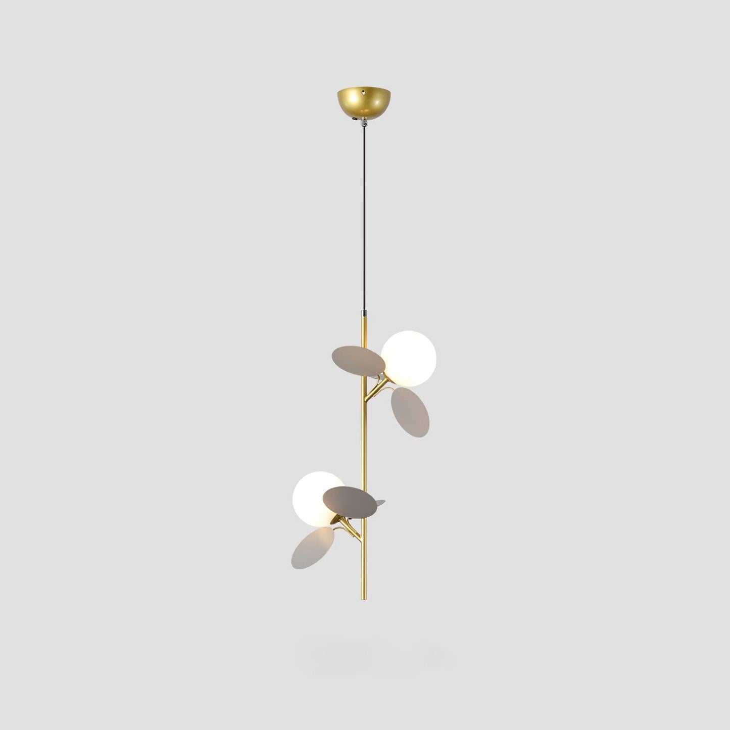 Blanca Pendant Light Dia 7.9″ x H 20.5″ / Dia 20cm x H 52cm / Gold + Grey Pendant light
