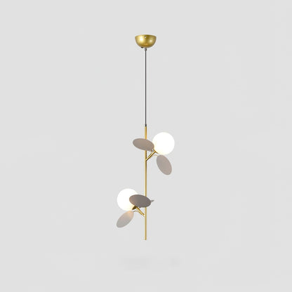 Blanca Pendant Light Dia 7.9″ x H 20.5″ / Dia 20cm x H 52cm / Gold + Grey Pendant light