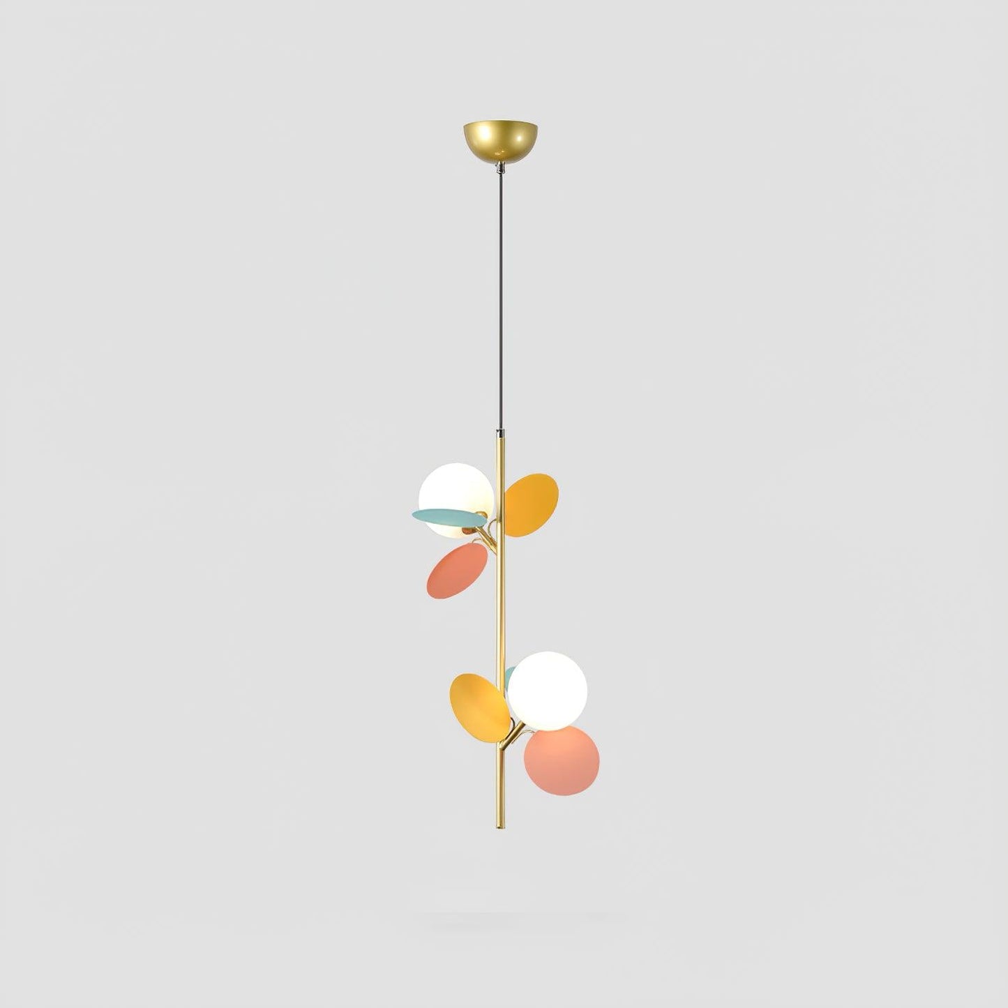 Blanca Pendant Light Dia 7.9″ x H 20.5″ / Dia 20cm x H 52cm / Gold + Multicolor Pendant light