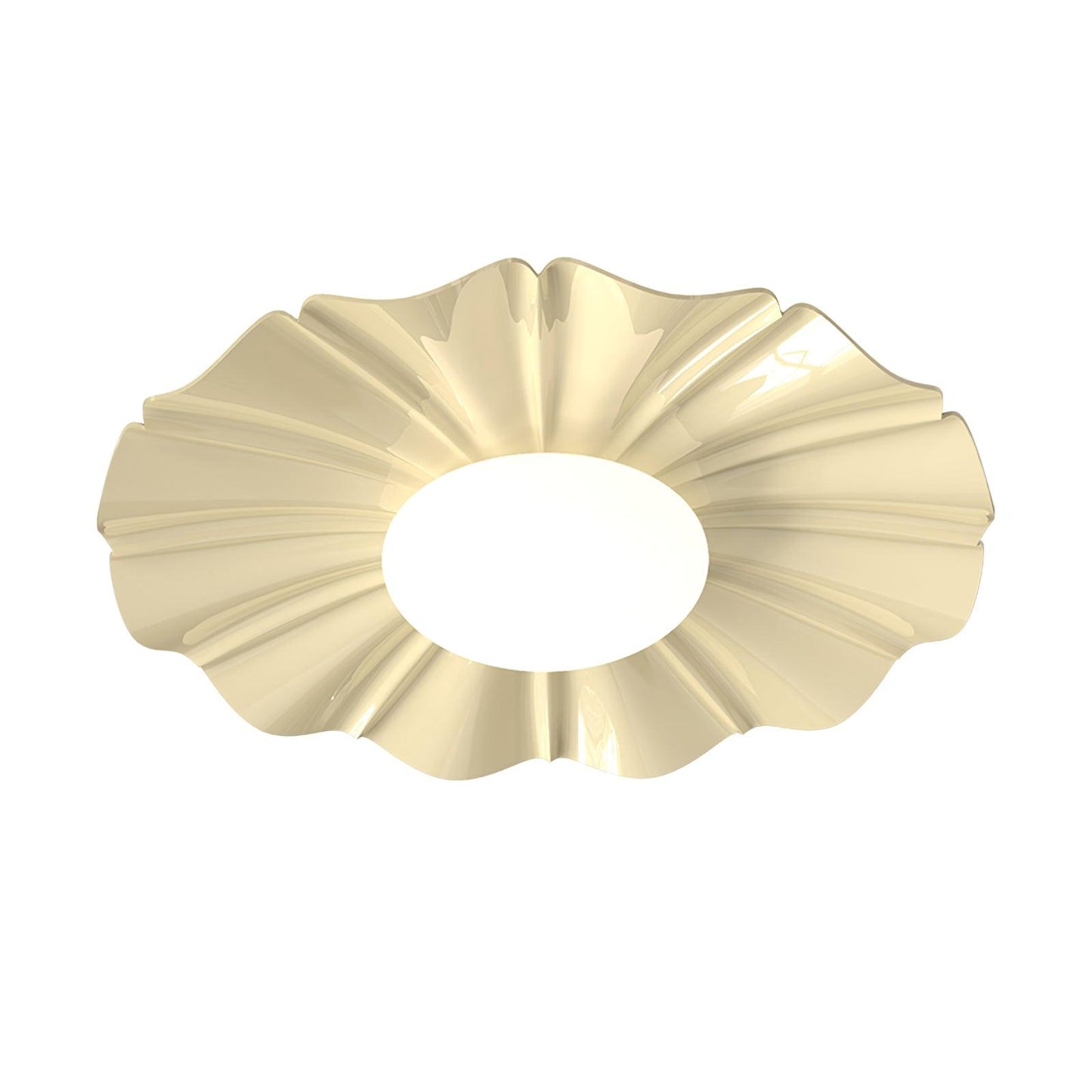 Blooming Flower Ceiling Lamp ? 13.8″ x H 3.9″ / Dia 35cm x H 10cm / Cream Color & White / Warm Light Ceiling lamp