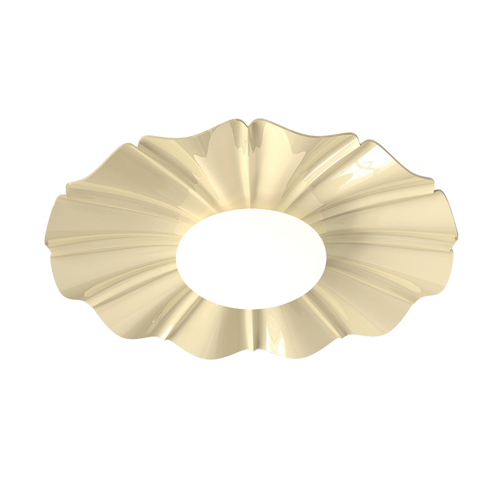 Blooming Flower Ceiling Lamp ? 13.8″ x H 3.9″ / Dia 35cm x H 10cm / Cream Color & White / Warm Light Ceiling lamp