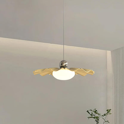 Blooming Flower Pendant Light Style B Dia 13.8″ x H 59″ / Dia 35cm x H 150cm / Chrome & White / Warm Light Pendant light