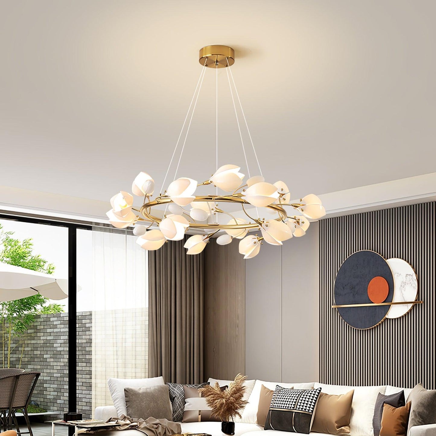 Porcelain Magnolia Chandelier Chandelier