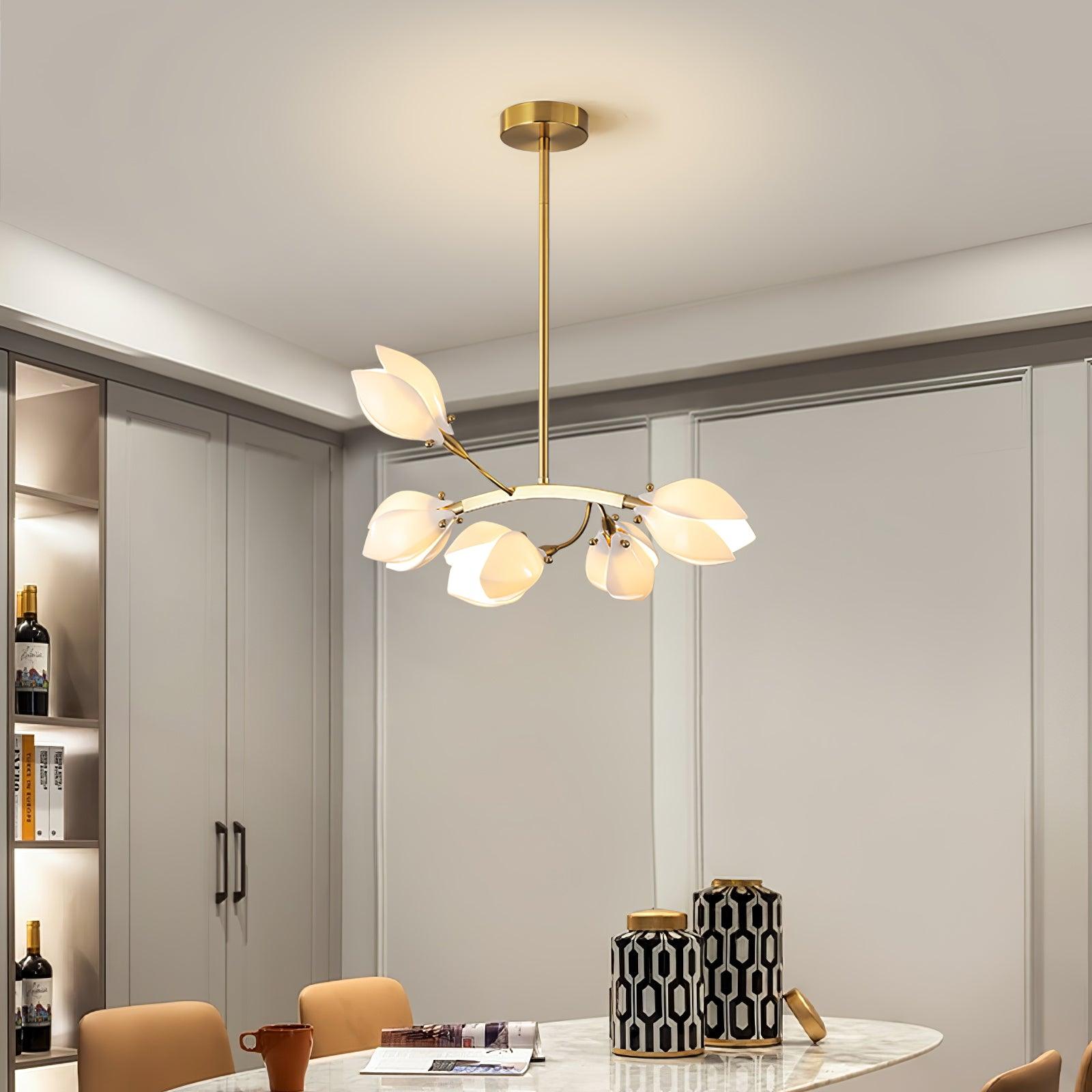 Porcelain Magnolia Chandelier Chandelier