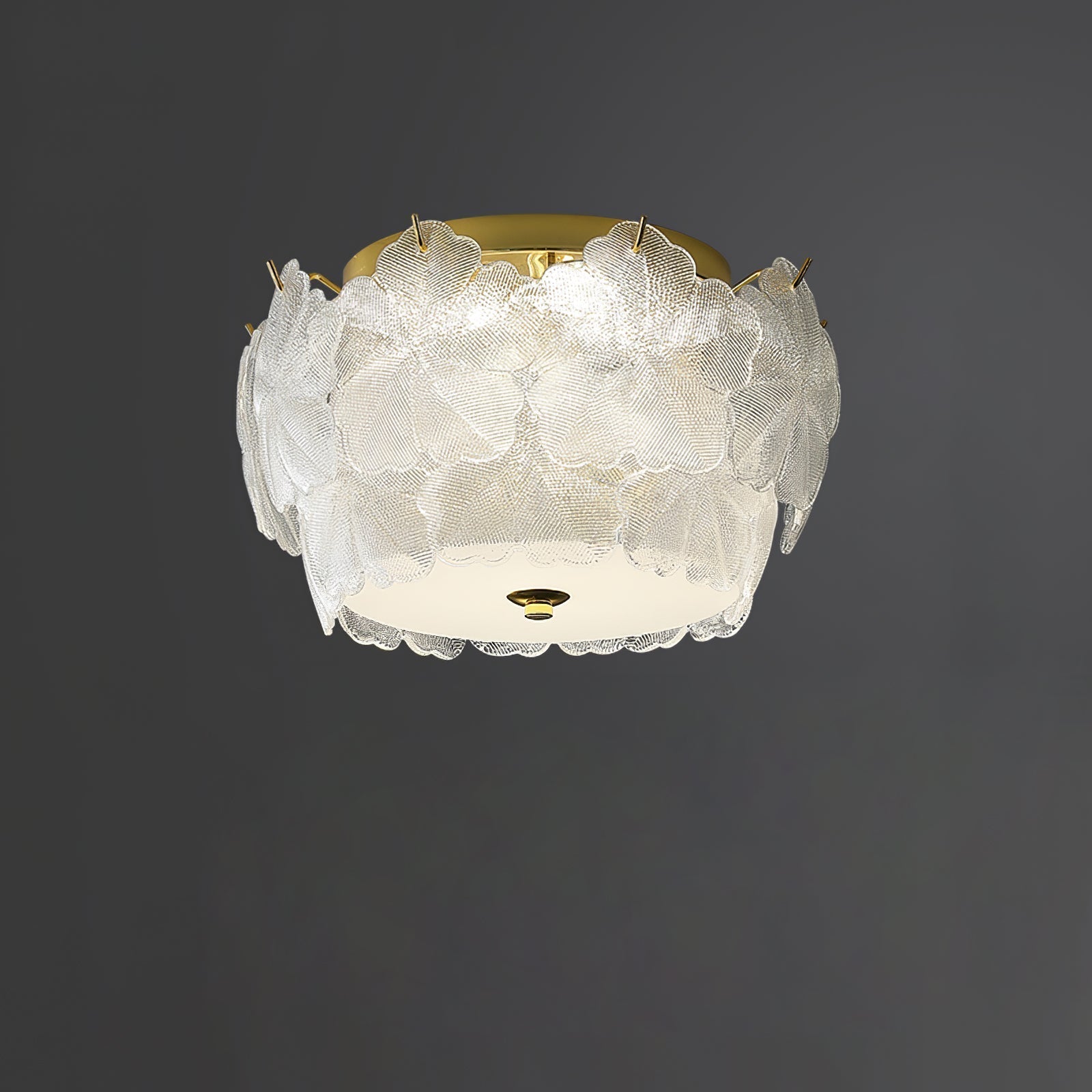 Blossom Cluster Ceiling Light Dia 15.7″ x H 8.7″ / Dia 40cm x H 22cm / Gold & White Ceiling lamp