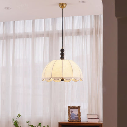 Blossom Fabric Pendant Light Dia 21.7″ x H 10.6″ / Dia 55cm x H 27cm / Beige Pendant light