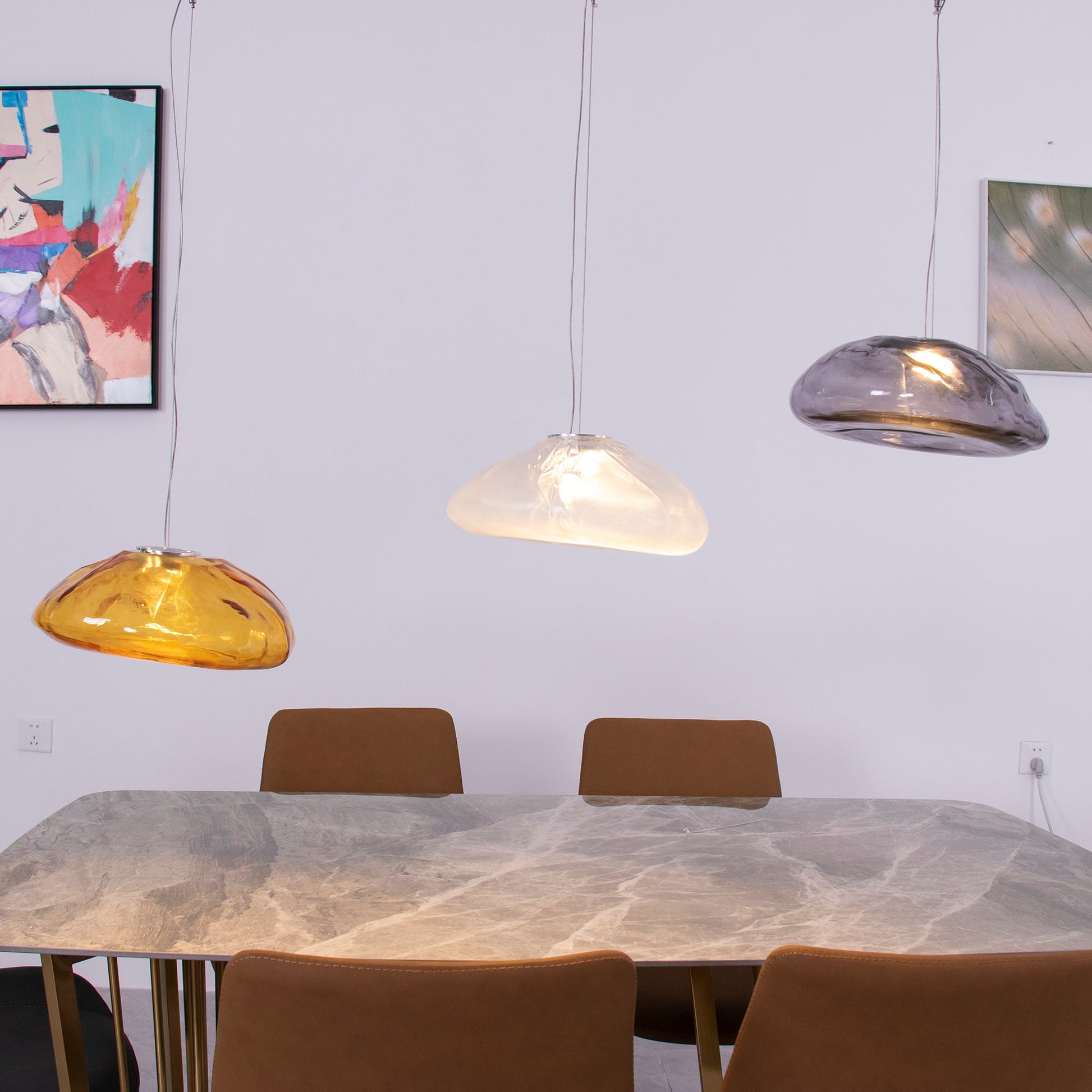 Blown Glass Mesh Pendant Light 1001 Pendant light