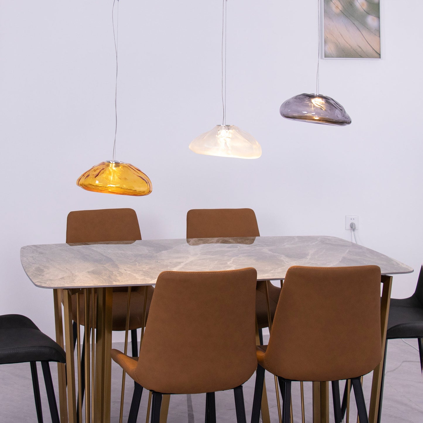 Blown Glass Mesh Pendant Light 1001 Pendant light