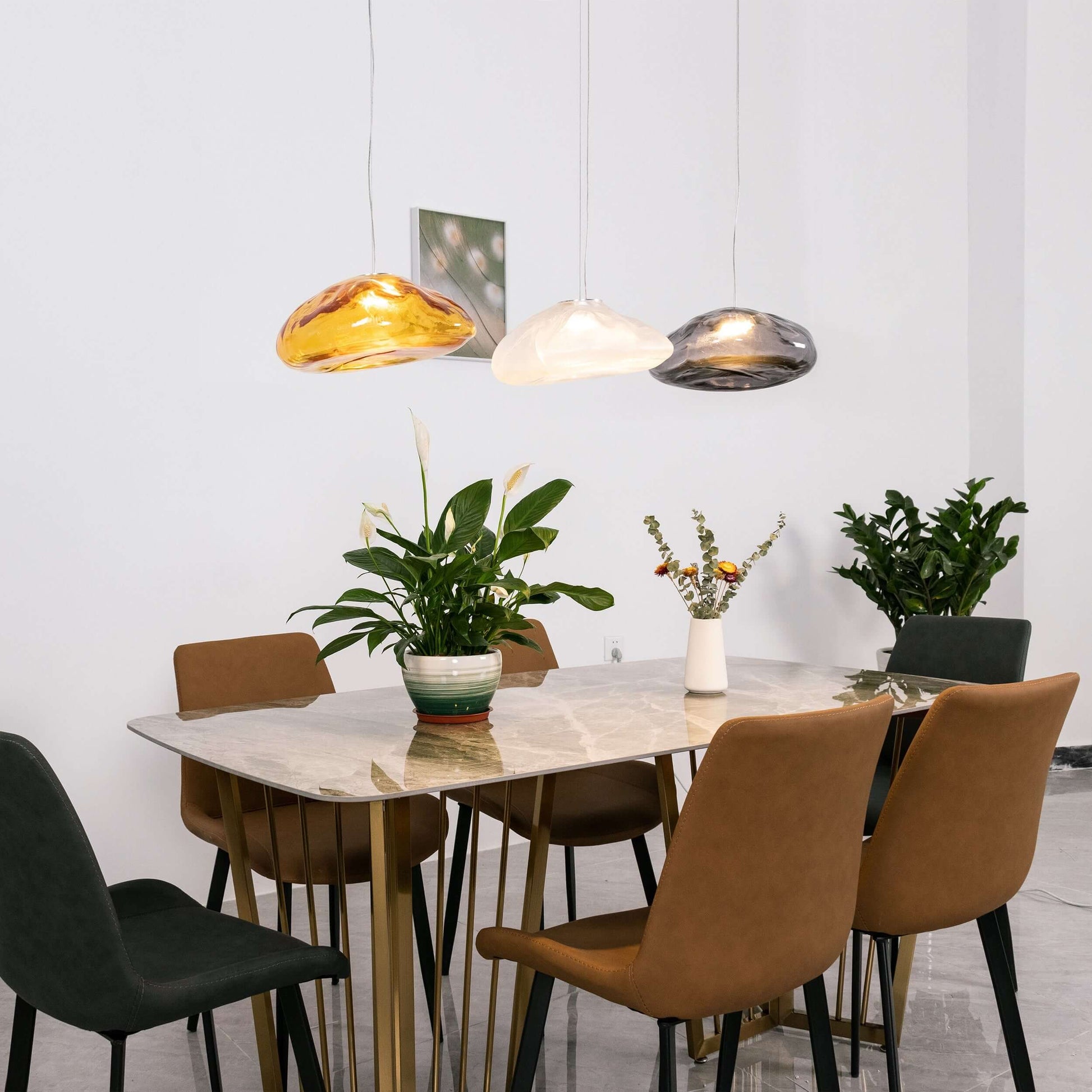 Blown Glass Mesh Pendant Light 1001 Pendant light