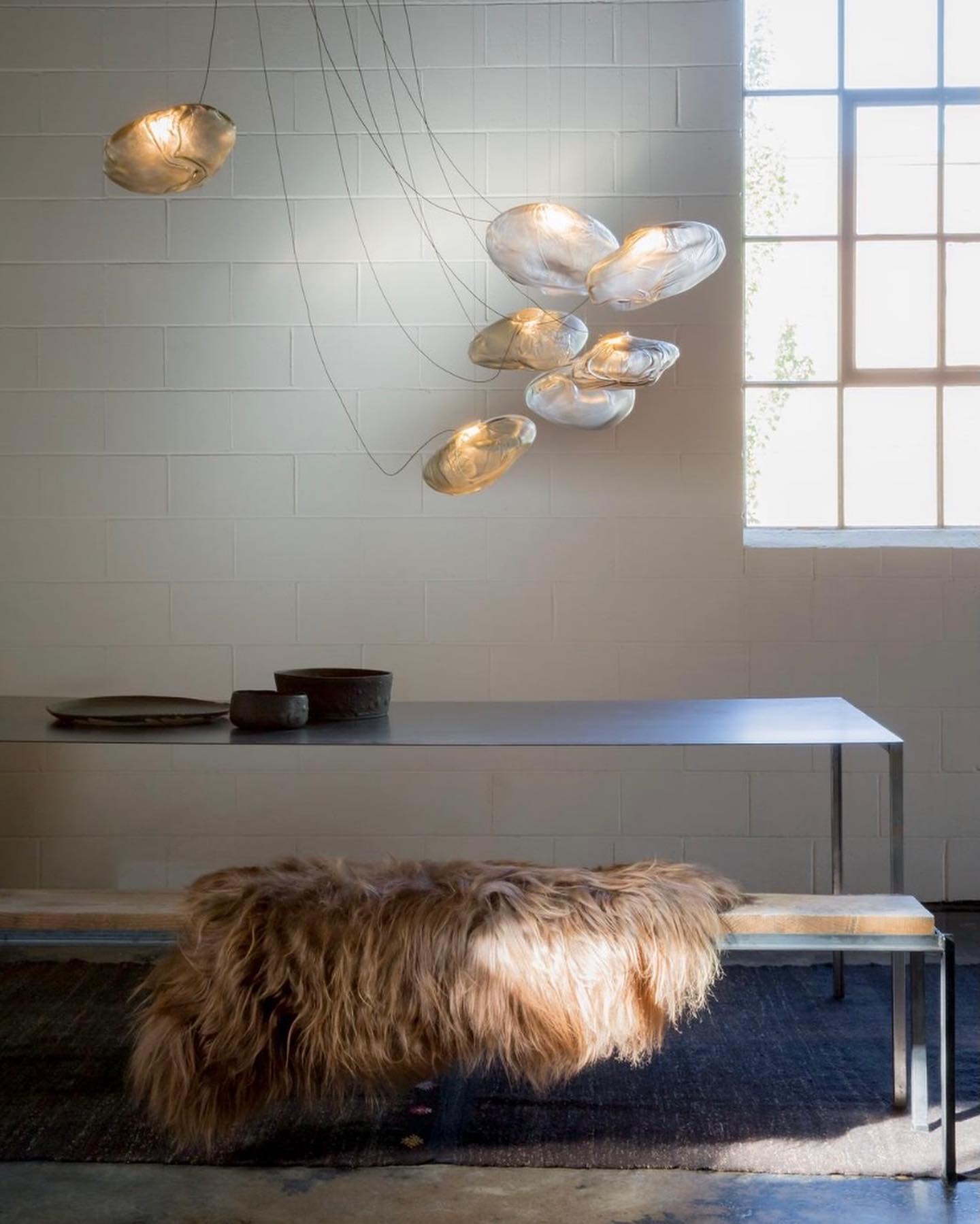 Blown Glass Mesh Pendant Light 1001 Pendant light
