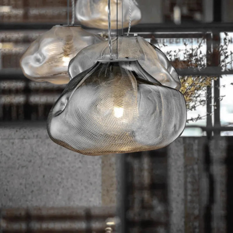 Blown Glass Mesh Pendant Light 1001 Pendant light