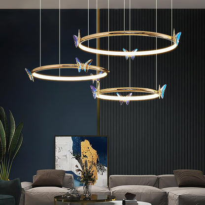 Blue Butterfly Chandelier Chandelier