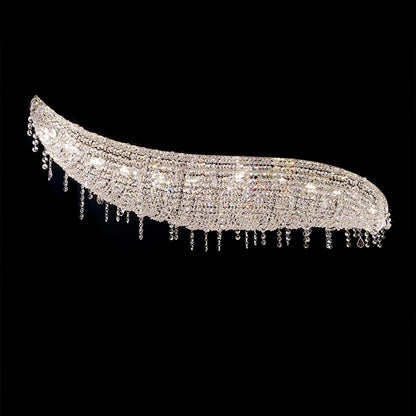 Boat Crystal Chandelier L 31.5″ x W 13.8″ x H 59″ / L 80cm x W 35cm x H 150cm Chandelier