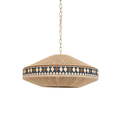 Bohemian Fringe Pendant Lamp Model D Dia 19.7″ x H 7.9″ / Blue Pendant light