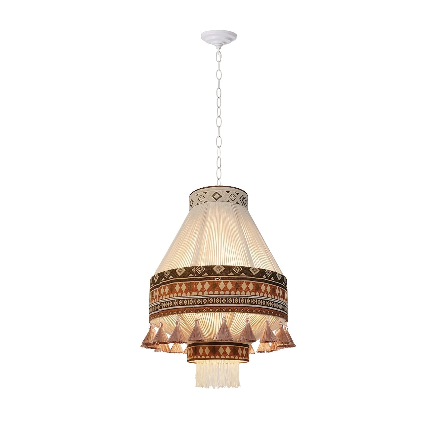 Bohemian Fringe Pendant Lamp Model A Dia 17.7″ x H 22.8″ / Orange Pendant light